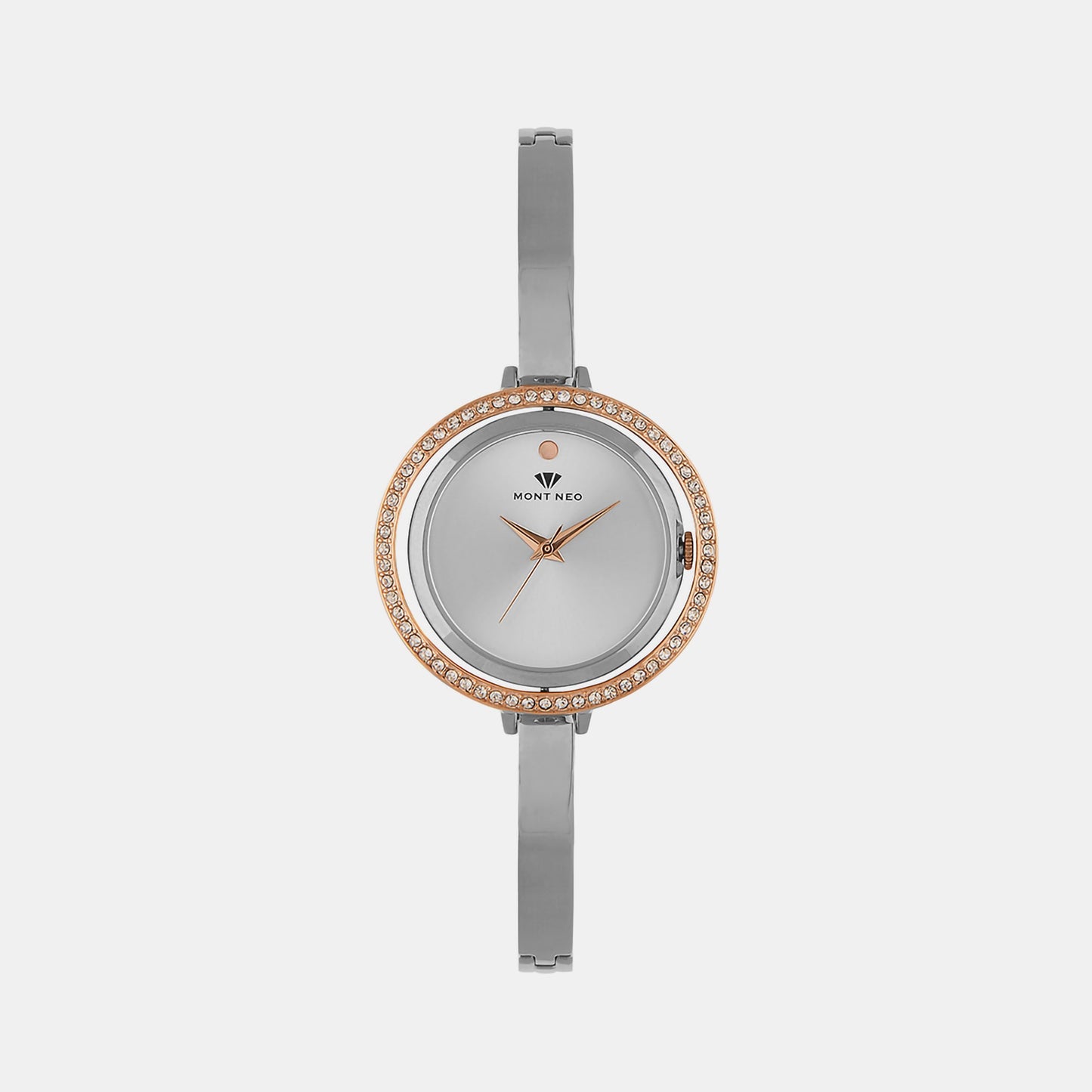 Women's Silver Analog Stainless Steel Watch 2012T-M1303