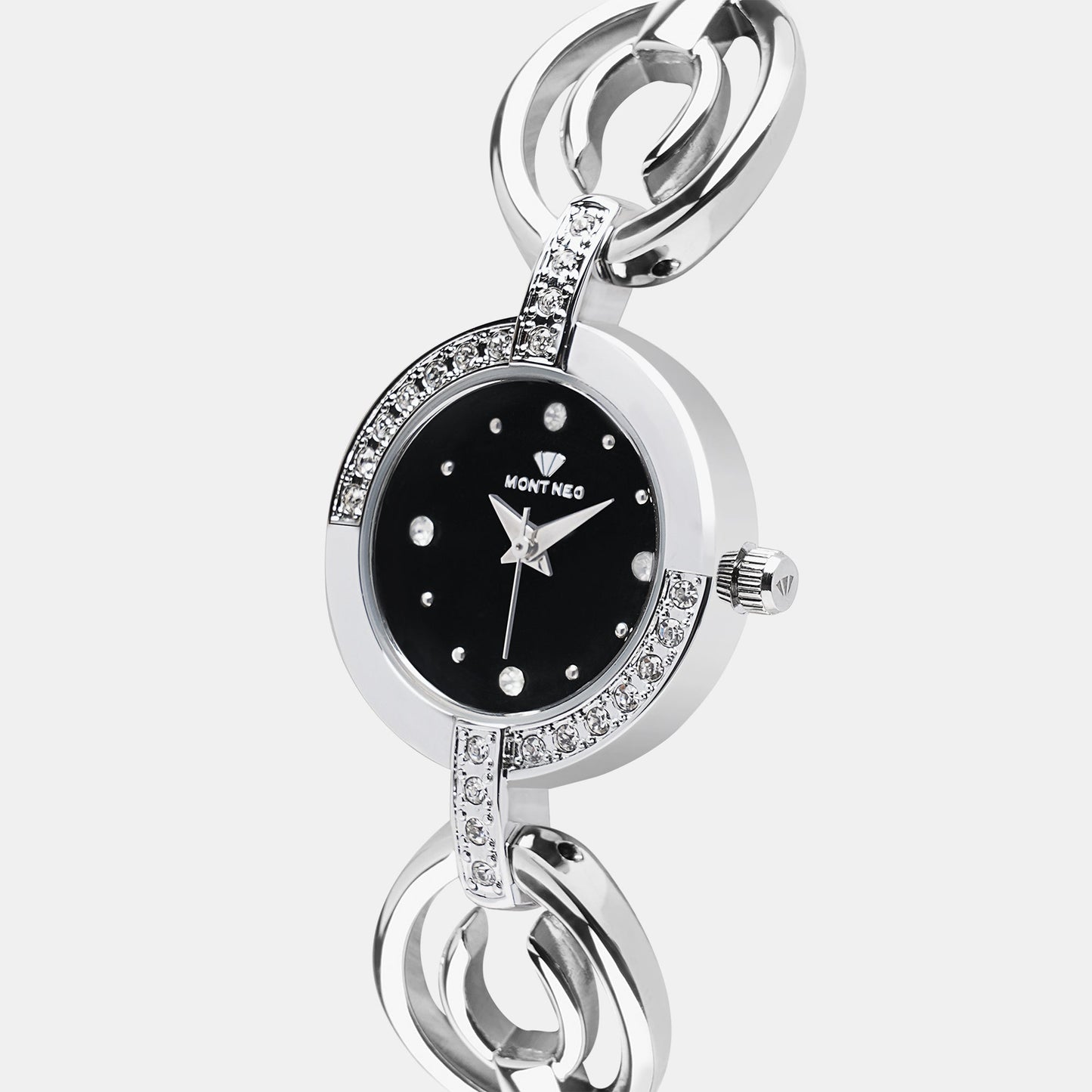 Women's Chic Black Analog Stainless Steel Watch 6303T-M1104