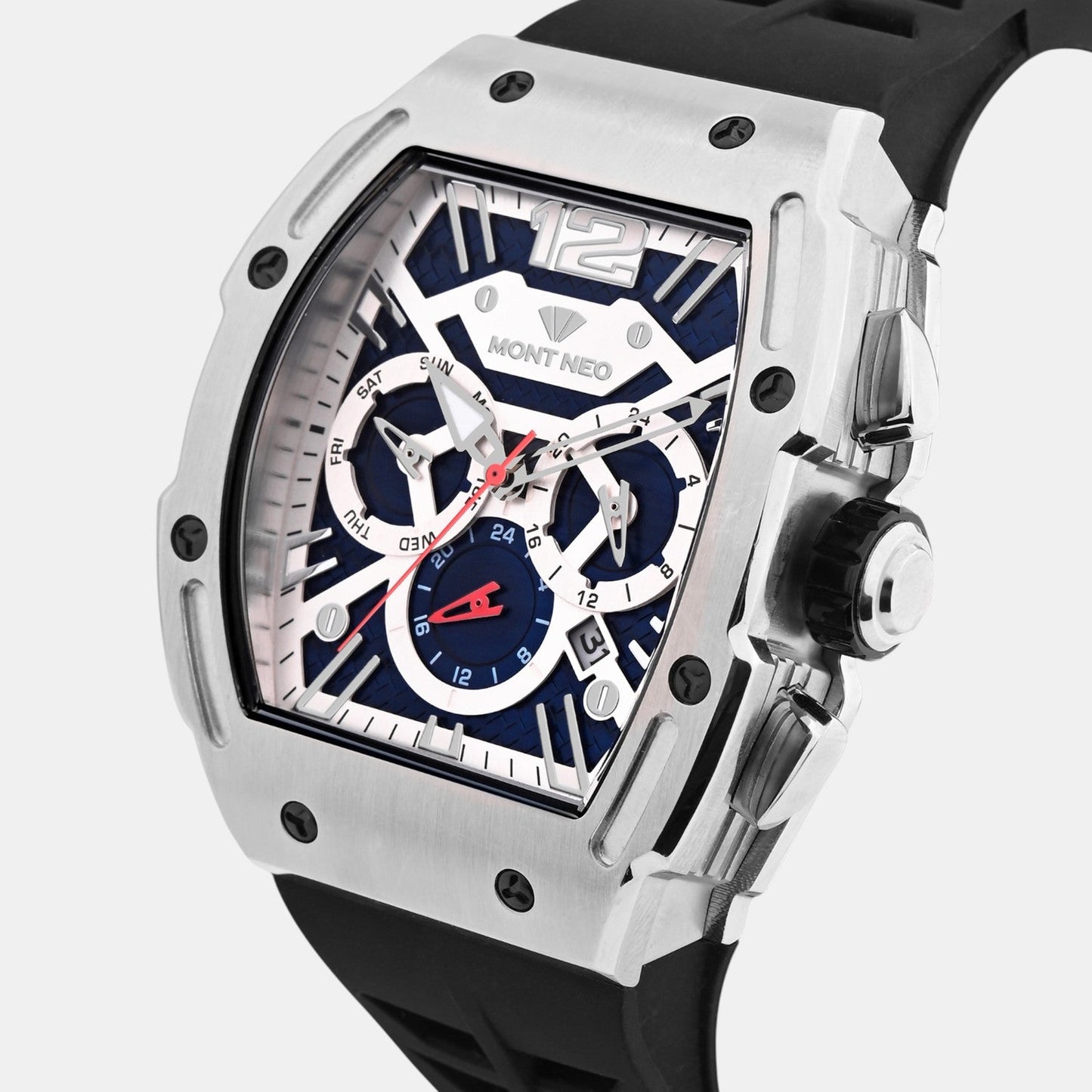 Men Quartz Blue Dial Chronograph Stainless Steel Watch G1061C-P1105