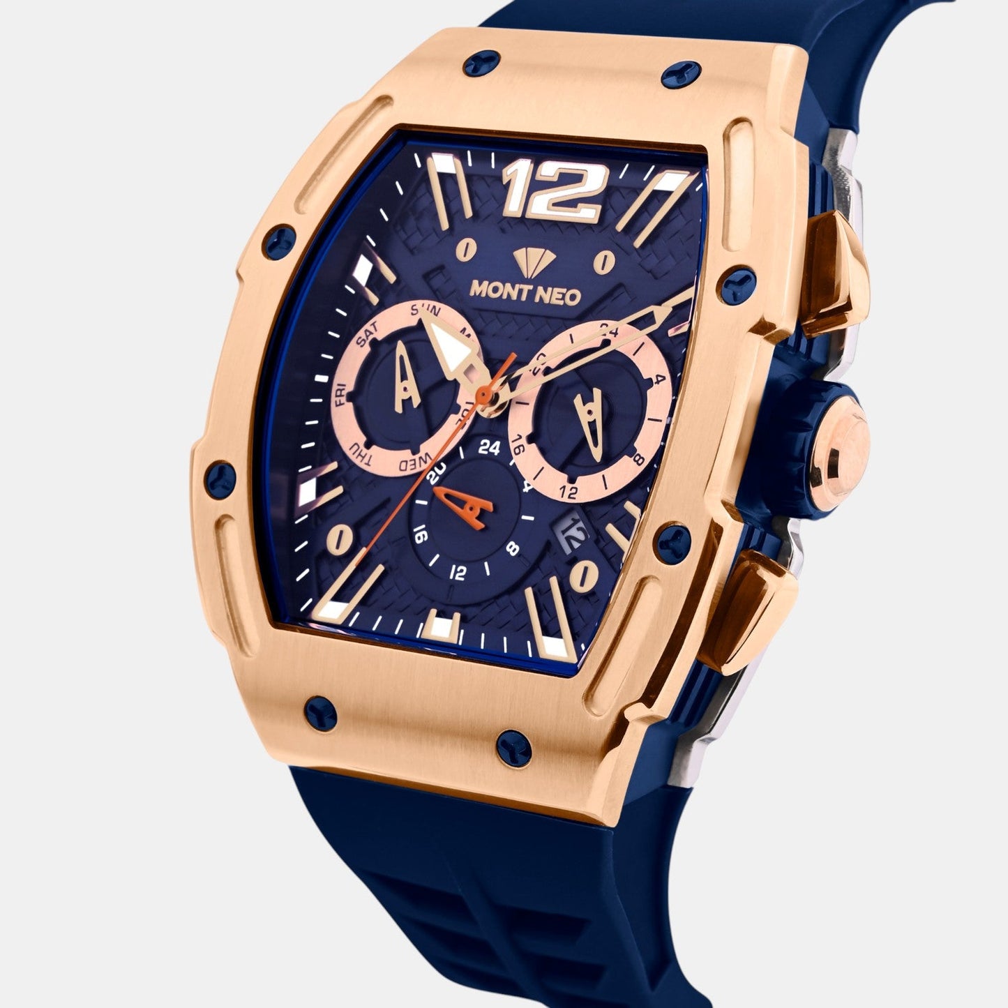 Men Quartz Blue Dial Chronograph Stainless Steel Watch G1061C-P3305