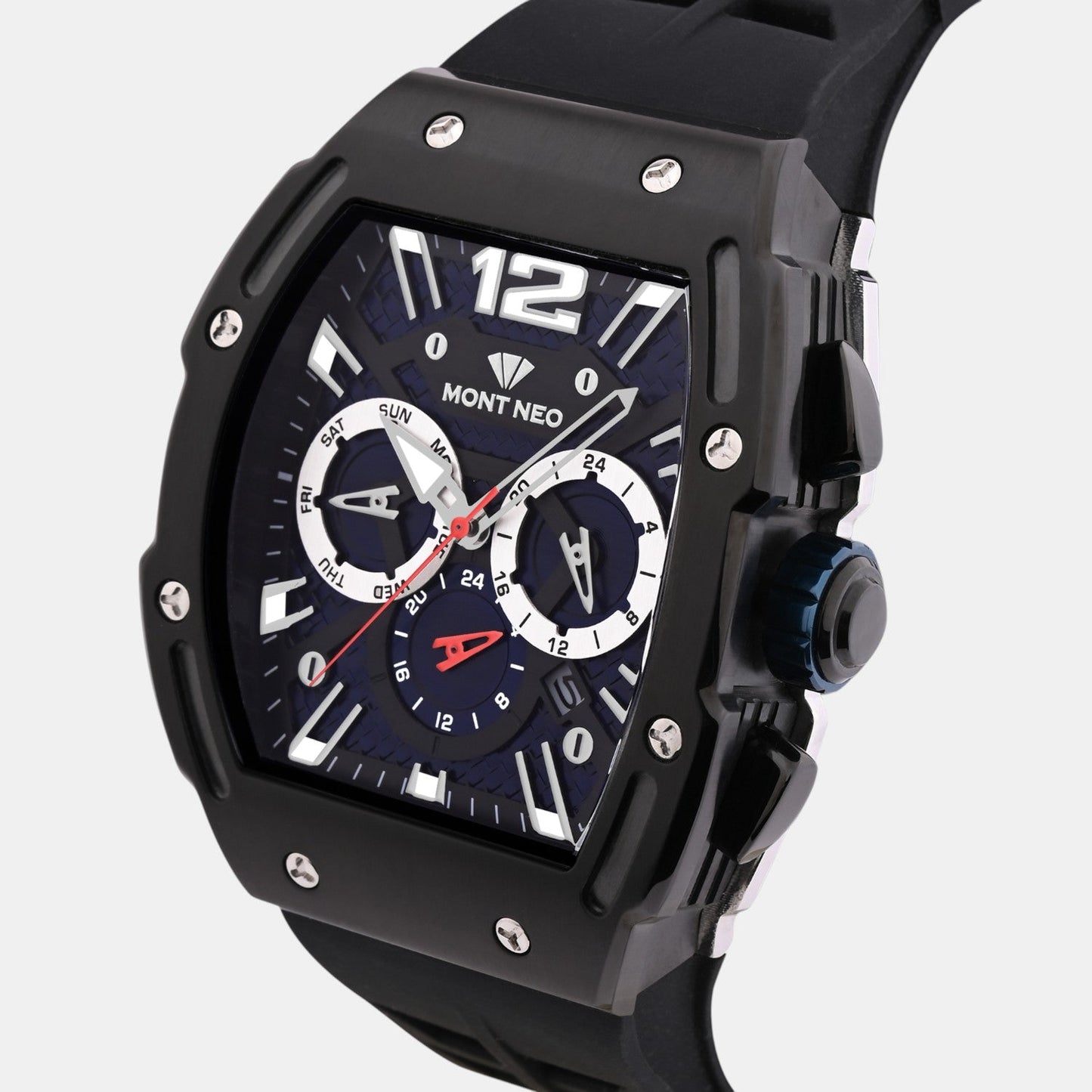 Men Quartz Blue Dial Chronograph Stainless Steel Watch G1061C-P4405