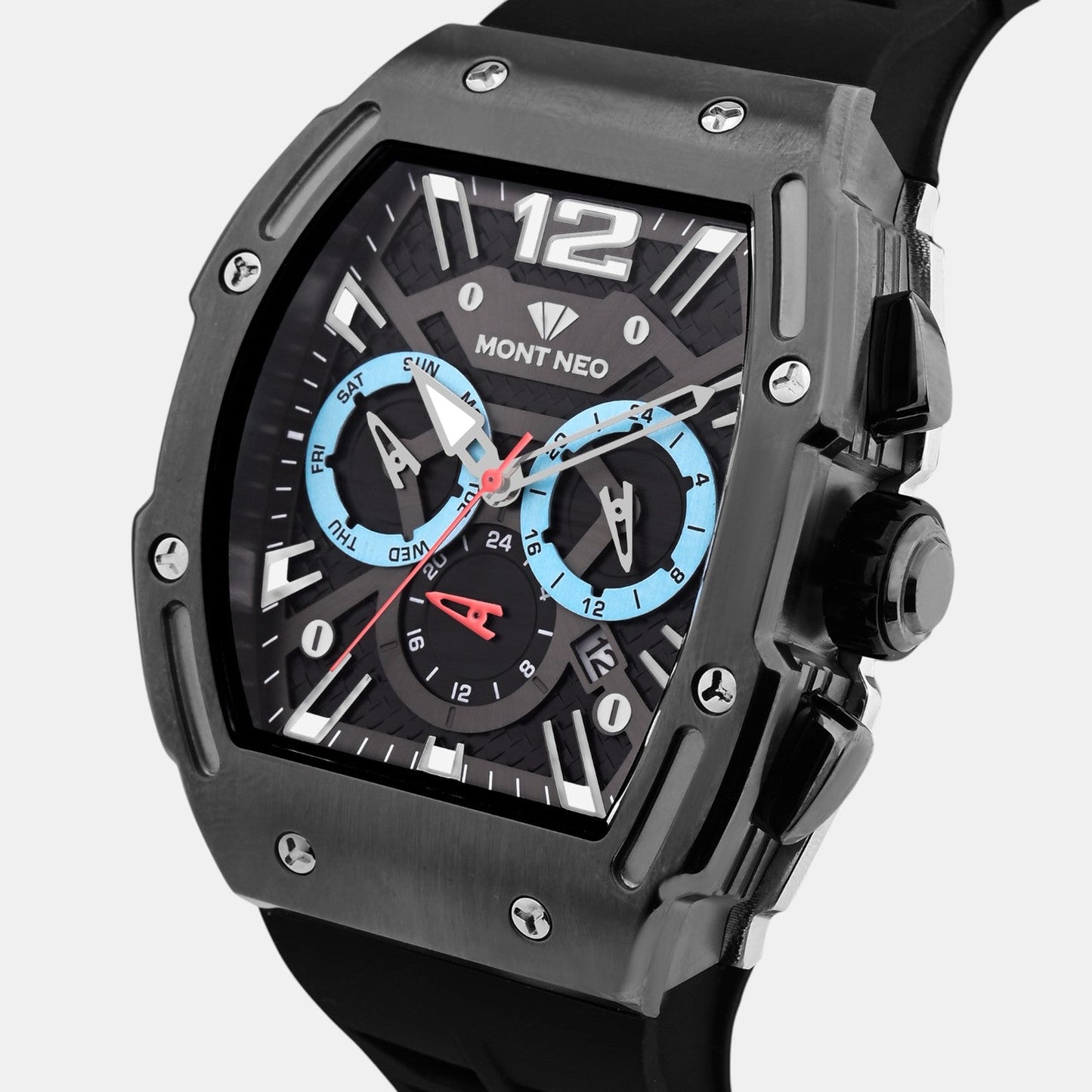 Men Quartz Black Dial Chronograph Stainless Steel Watch G1061C-P8804