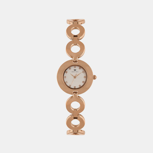 Women's Silver Analog Stainless Steel Watch 2015T-M3303