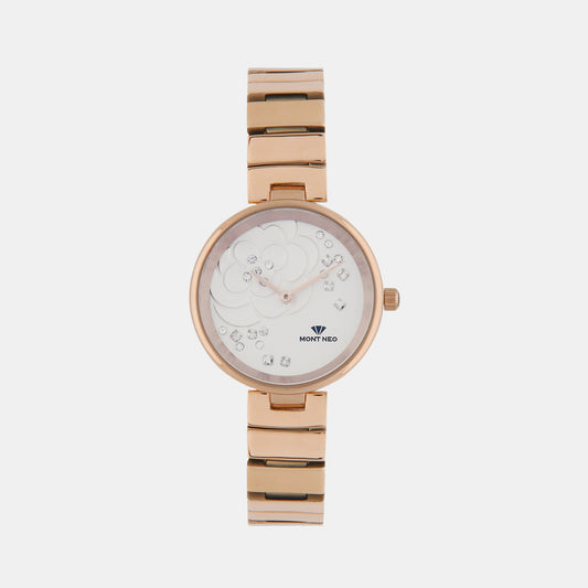 Women's Silver Analog Stainless Steel Watch 7504B-M3303