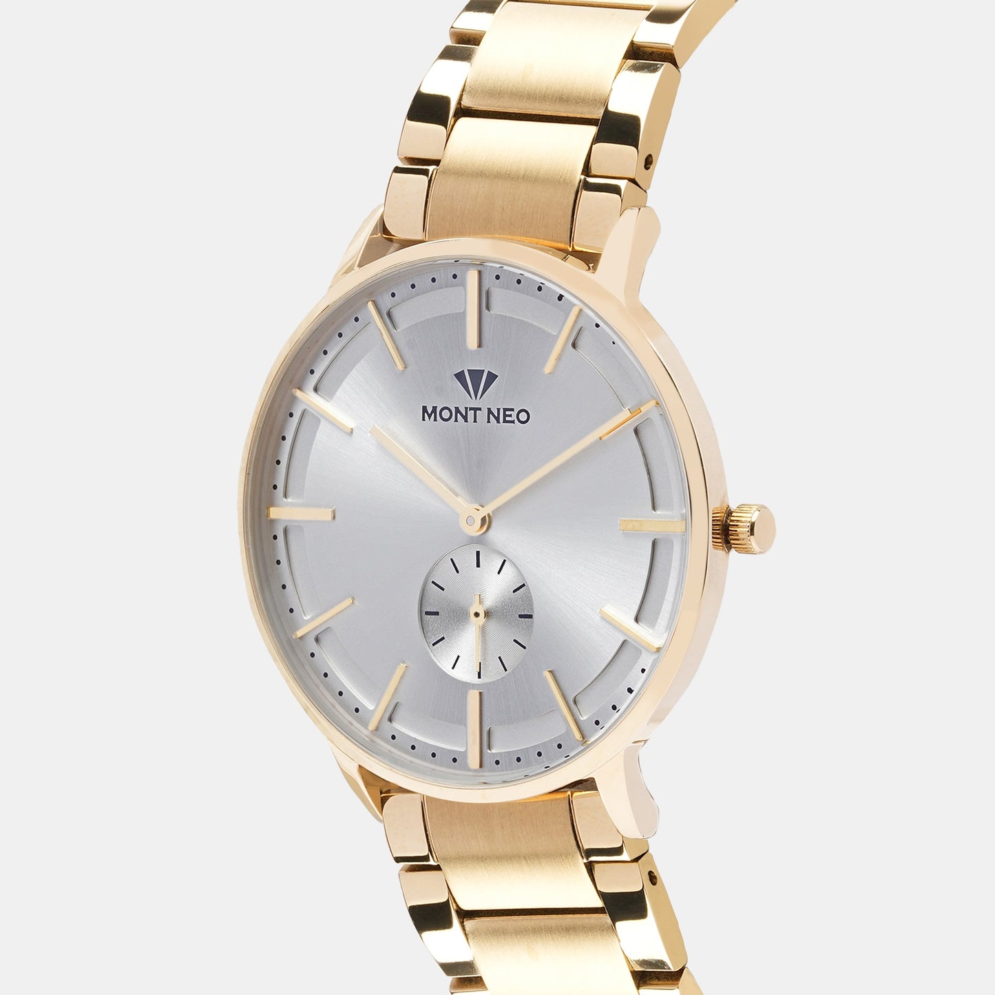 Men's Classy Silver Analog Stainless Steel Watch 7009E-M2203