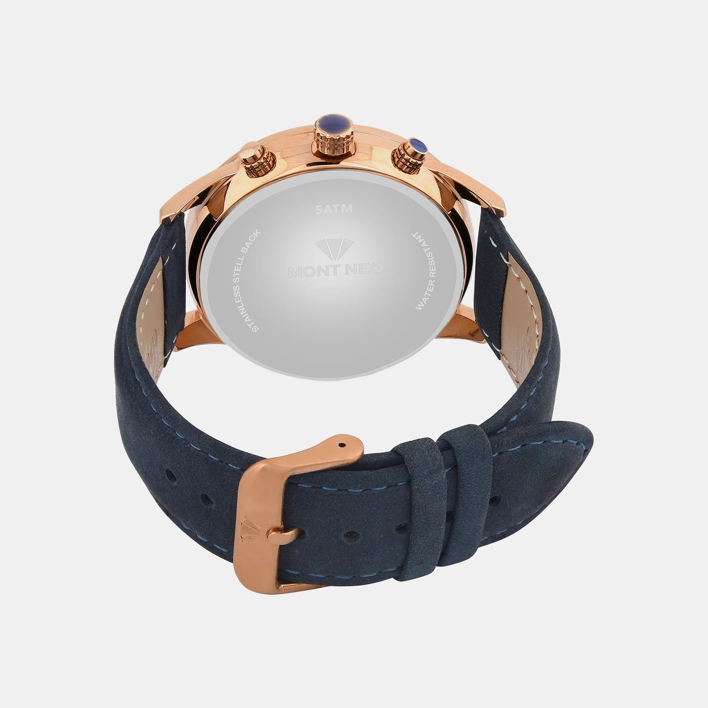 Men's Blue Chronograph Leather Watch 7007C-L3305-05