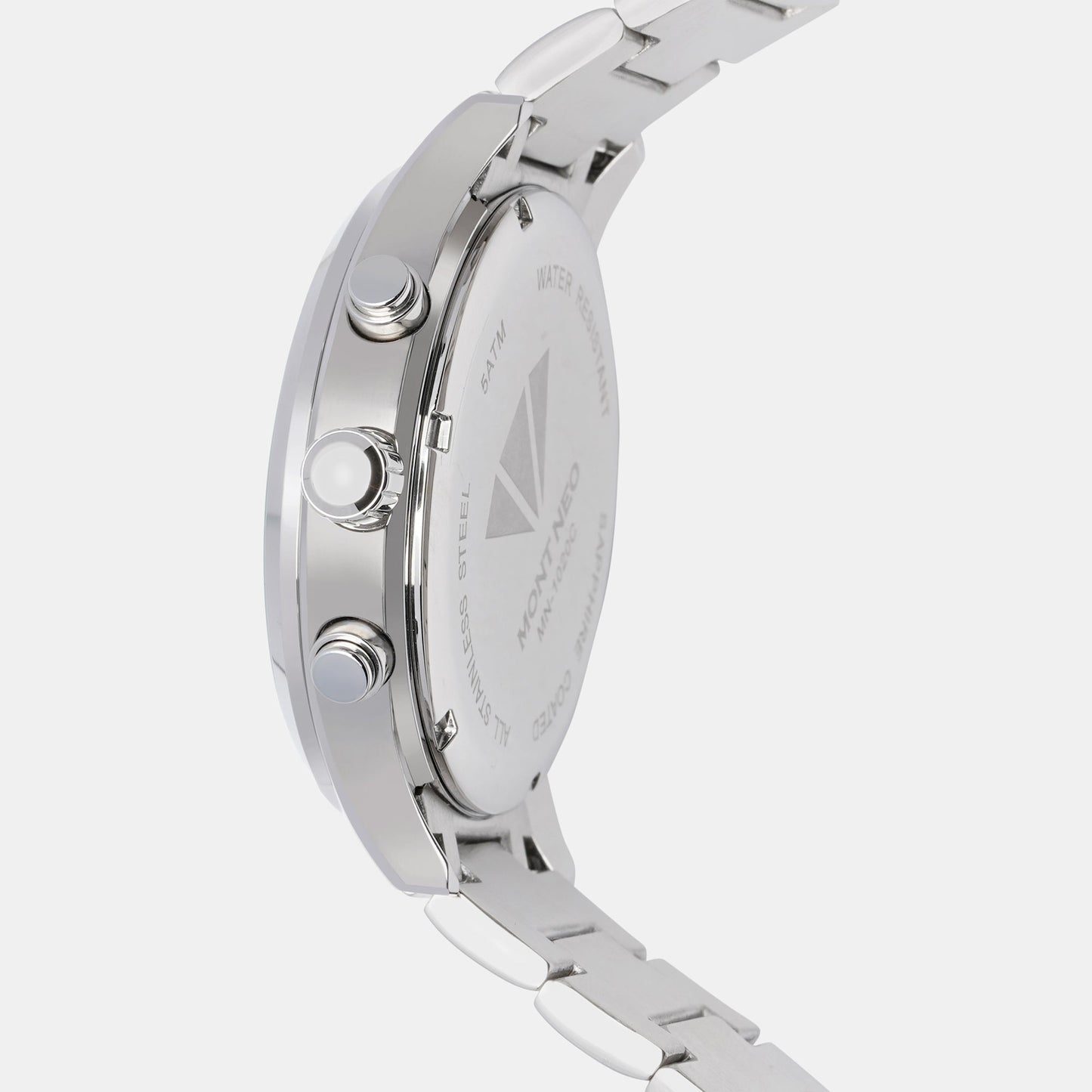 Men's Elegant Silver Chronograph Stainless Steel Watch 1020C-M1103