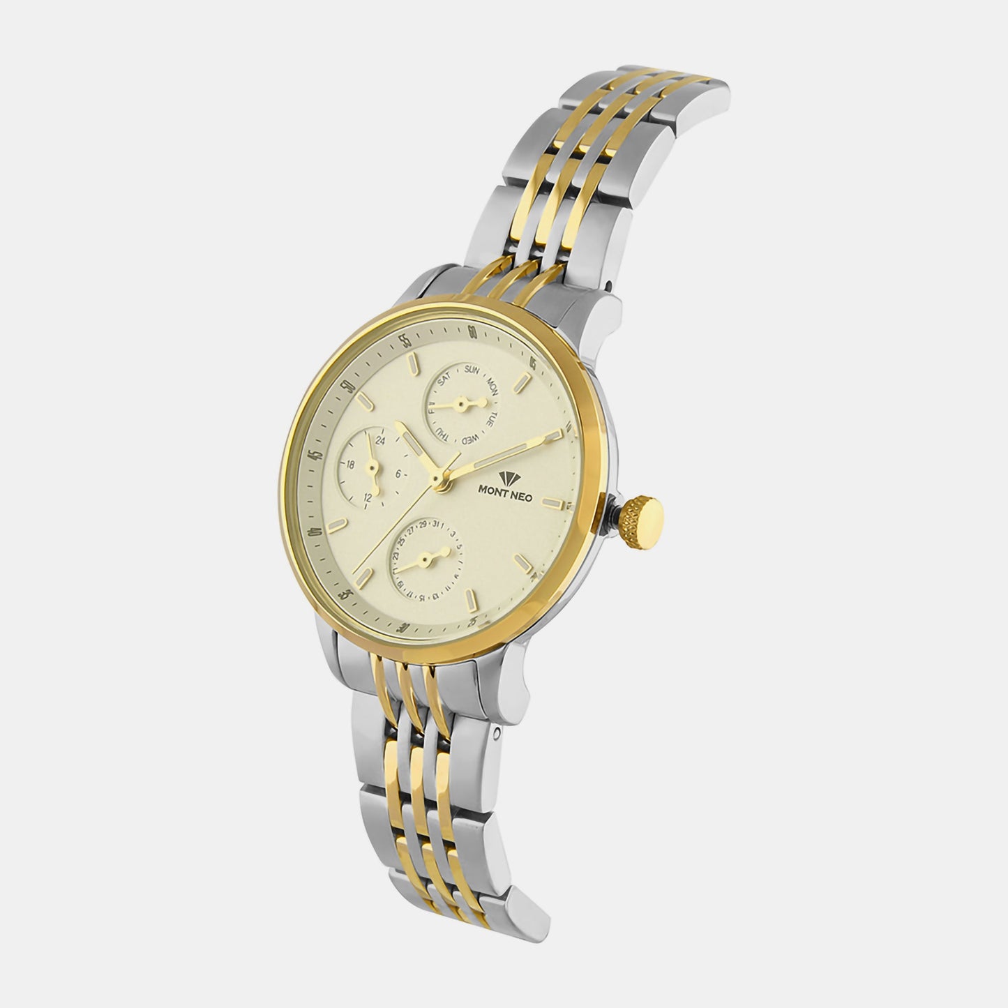 Women's Silver Chronograph Stainless Steel Watch L7005M-M1203