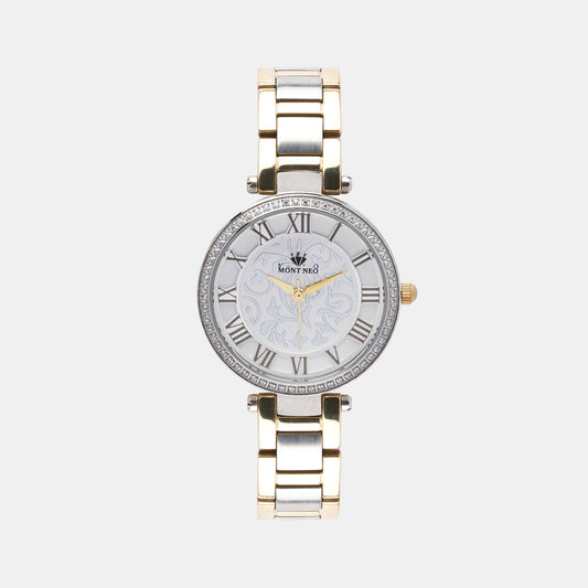 Women's Elegant Silver Analog Stainless Steel Watch 7503T-M1203
