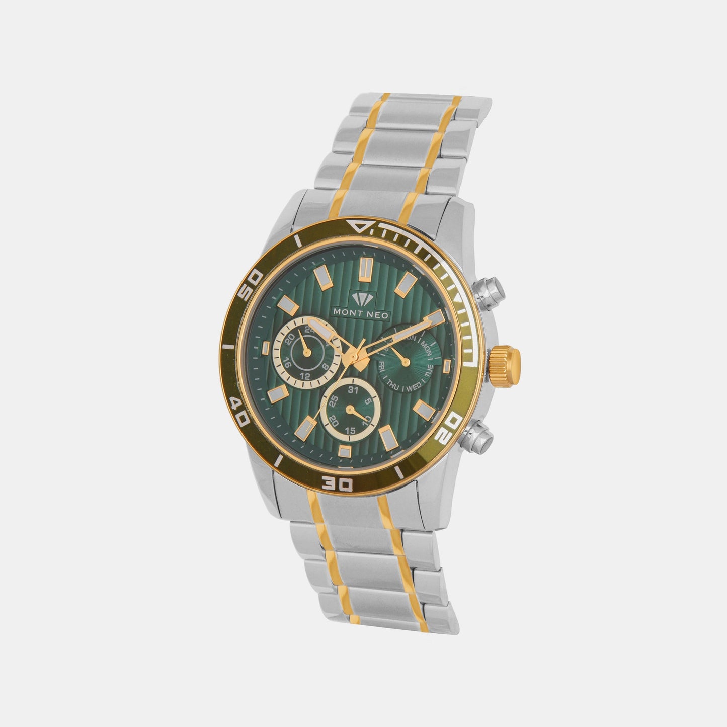 Men's Green Chronograph Stainless Steel Watch 1036C-M11014