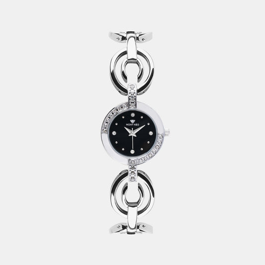 Women's Chic Black Analog Stainless Steel Watch 6303T-M1104