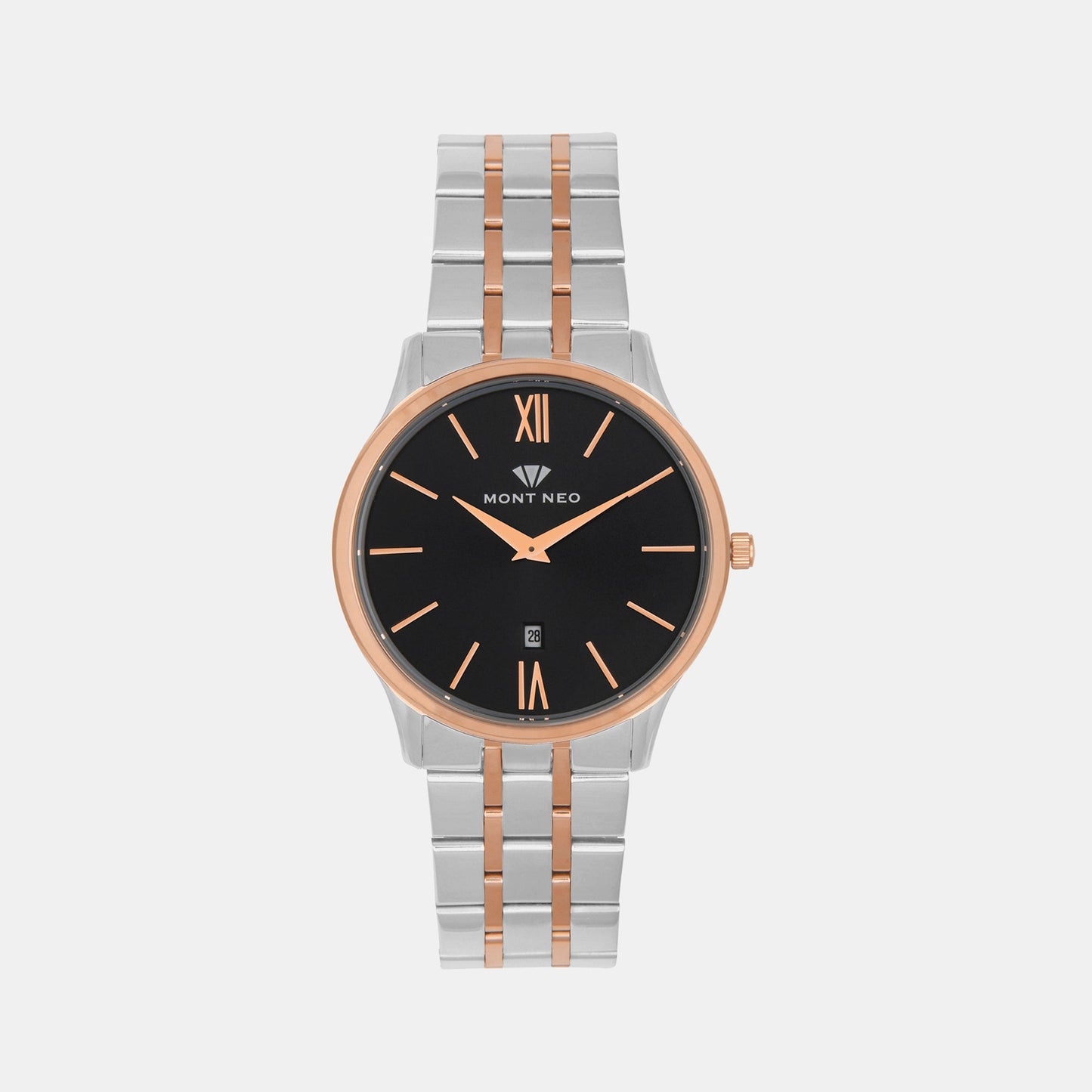 Men's Black Analog Stainless Steel Watch 1035E-M1304