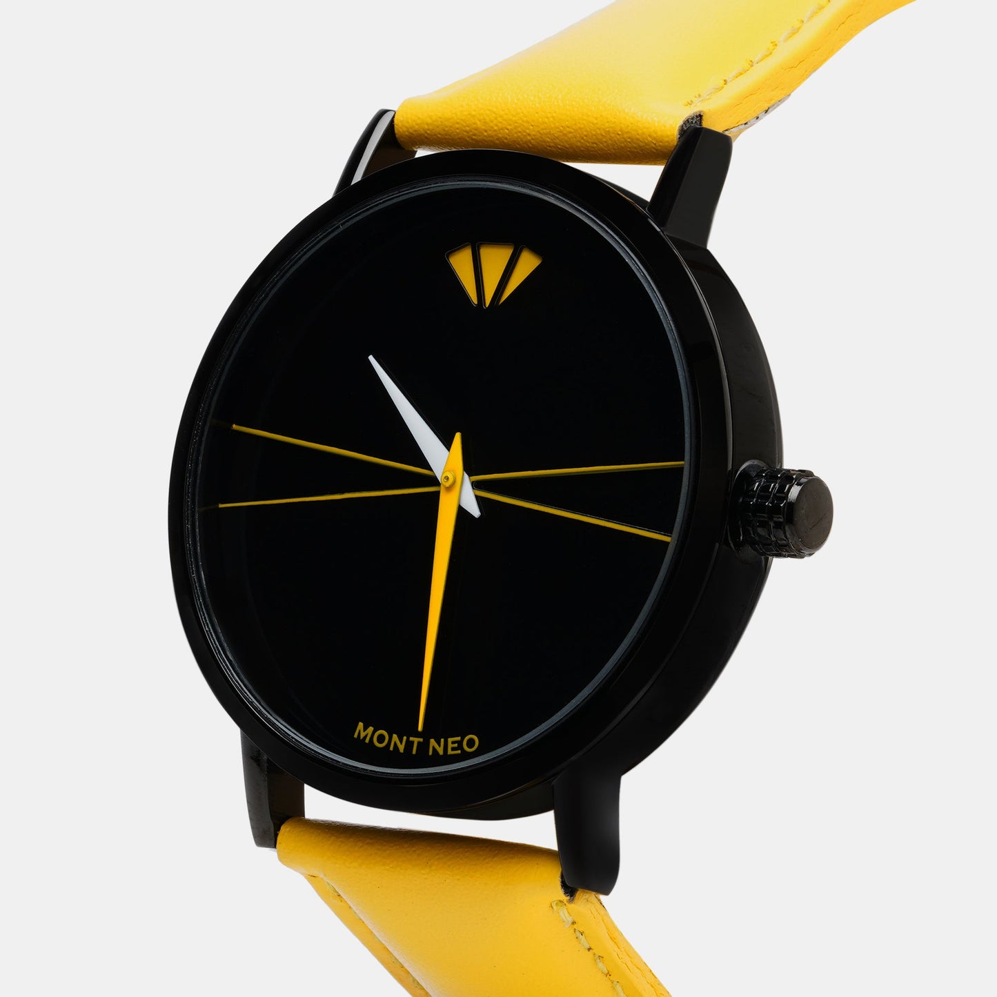 Men's Sleek Black Analog Leather Watch 8005T-L4413