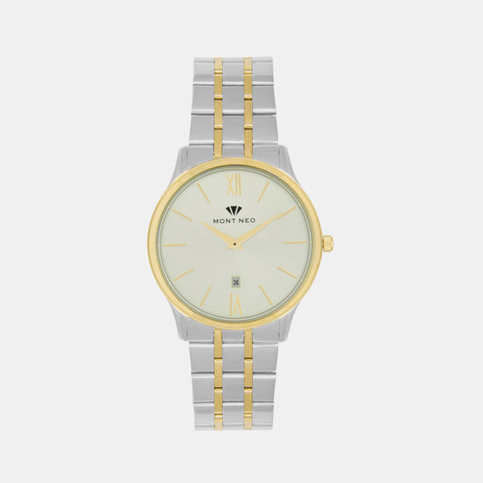 Men's Silver Analog Stainless Steel Watch 1035E-M1208