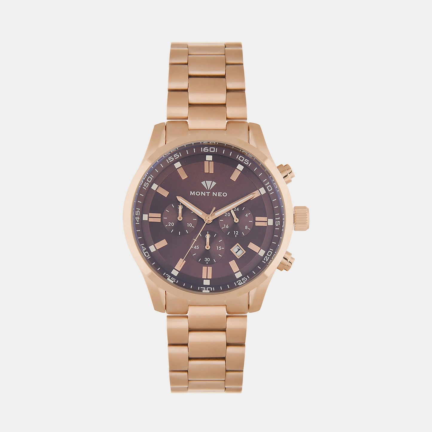 Men's Brown Chronograph Stainless Steel Watch 1032C-M3306