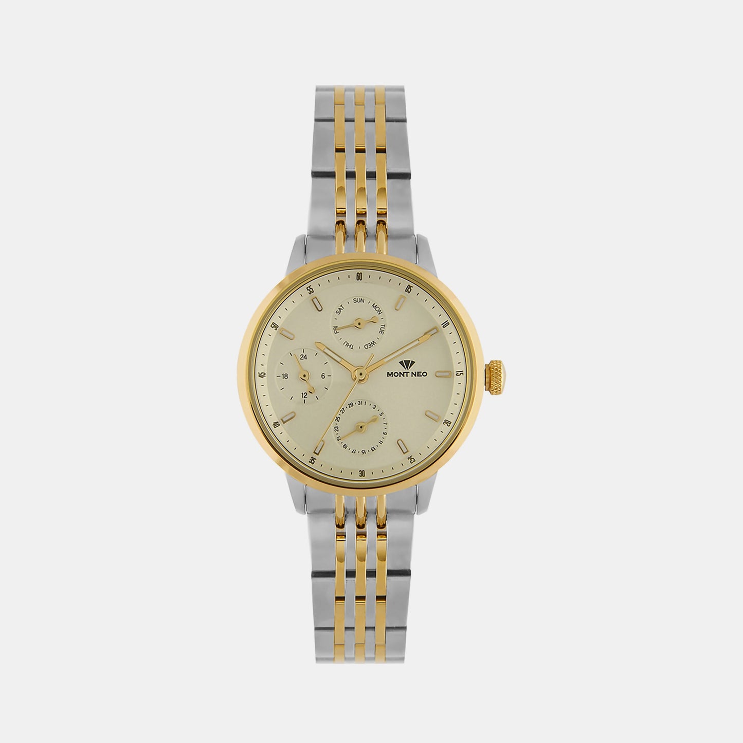Women's Silver Chronograph Stainless Steel Watch L7005M-M1203