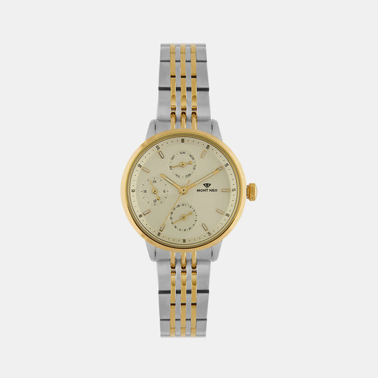 Women's Silver Chronograph Stainless Steel Watch L7005M-M1203