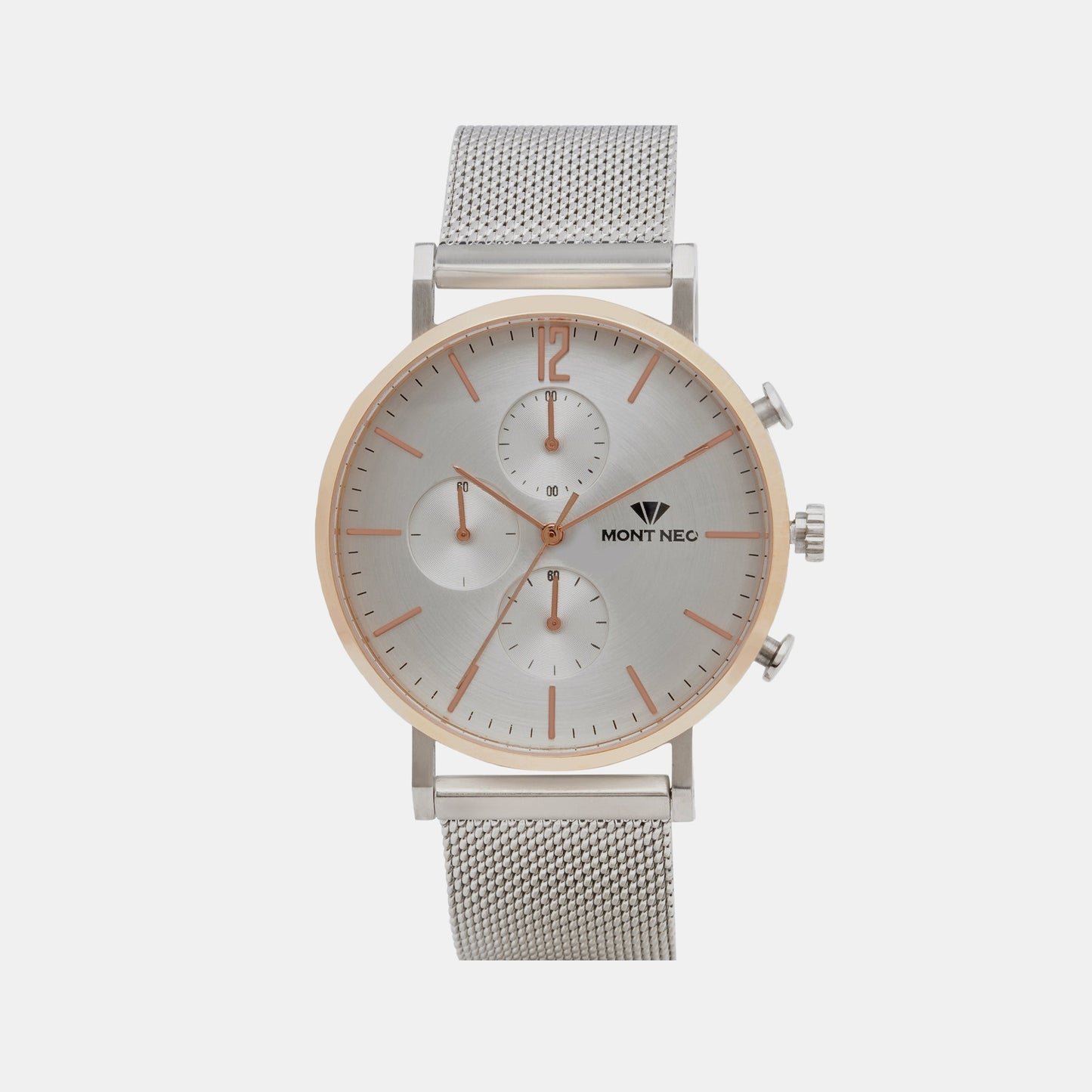 Men's Classic Silver Chronograph Stainless Steel Watch 7004M-B1303