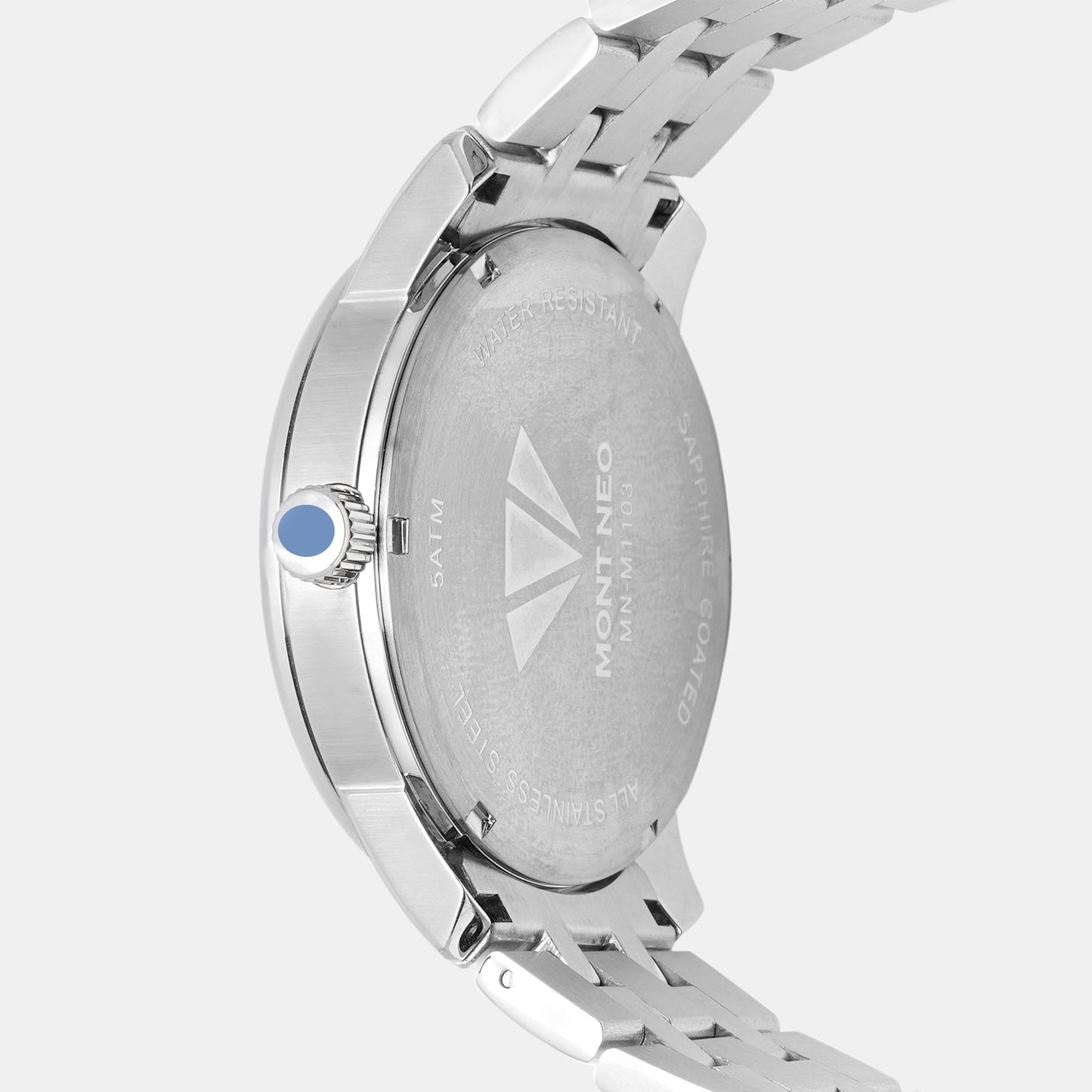 Men's Elegant Silver Analog Stainless Steel Watch 7019E-M1103