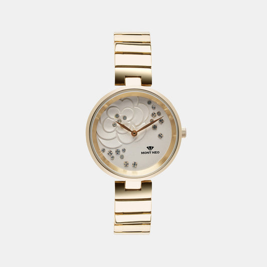 Women's Sleek Silver Analog Stainless Steel Watch 7504B-M2203