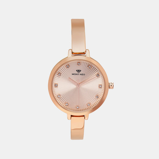 Women's Timeless Rose Gold Analog Stainless Steel Watch 9004T-M3303