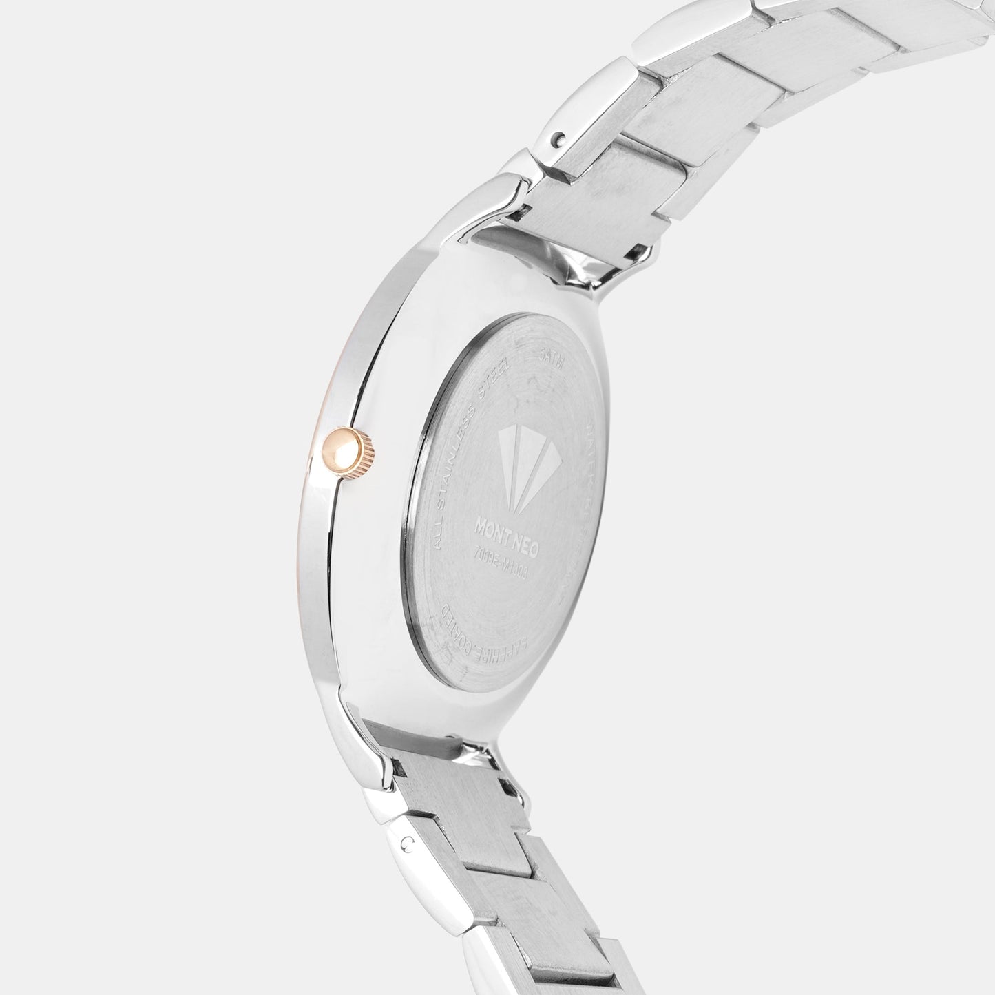 Men's Elegant Silver Analog Stainless Steel Watch 7009E-M1303