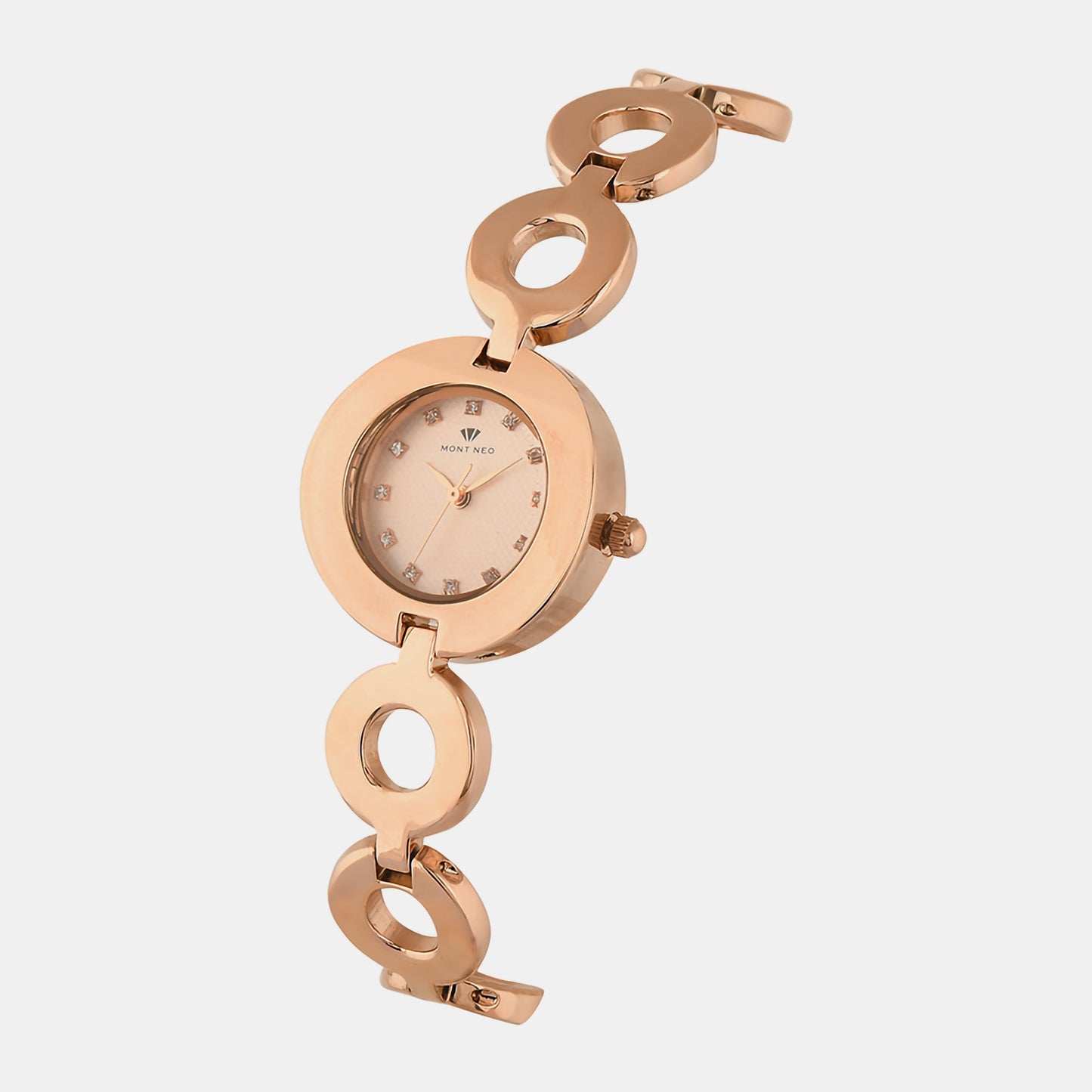 Women's Rose Gold Analog Stainless Steel Watch 2015T-M3307