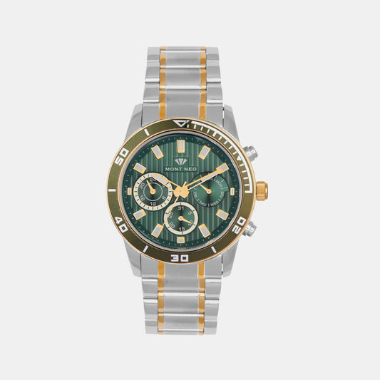 Men's Green Chronograph Stainless Steel Watch 1036C-M11014