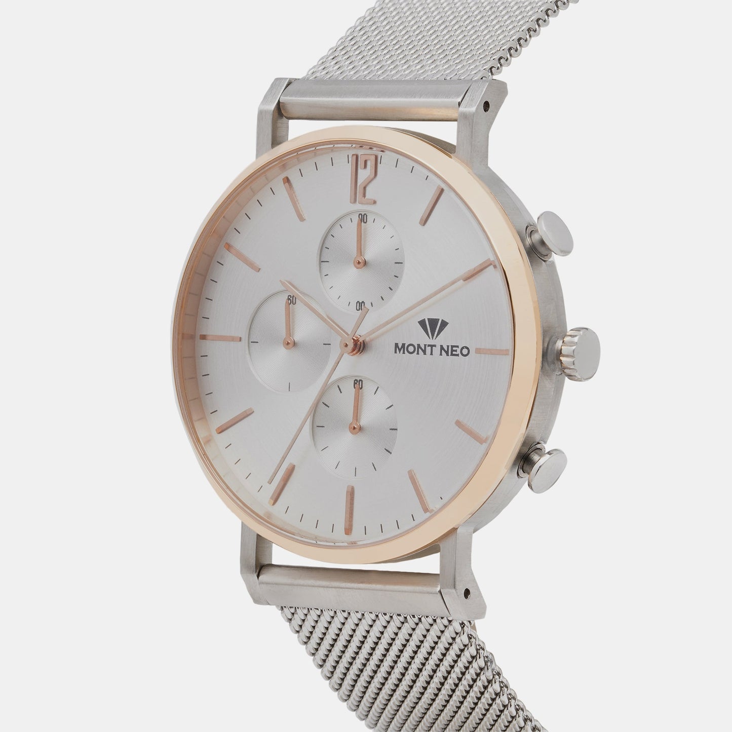 Men's Classic Silver Chronograph Stainless Steel Watch 7004M-B1303