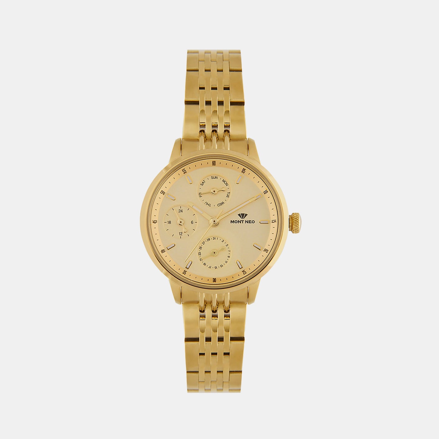 Women's Champagne Chronograph Stainless Steel Watch L7005M-M2208