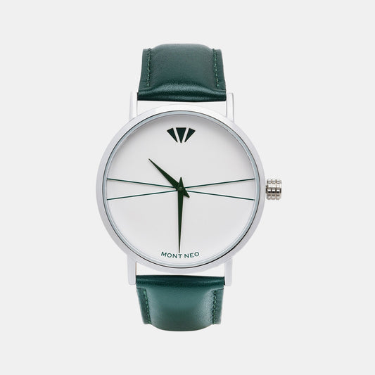Men's Modern White Analog Leather Watch 8005T-L1114