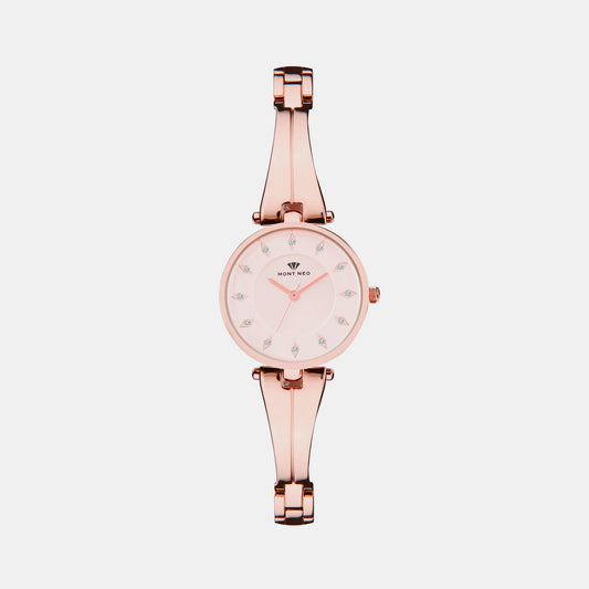 Women's Rose Gold Analog Stainless Steel Watch 2003T-M0307