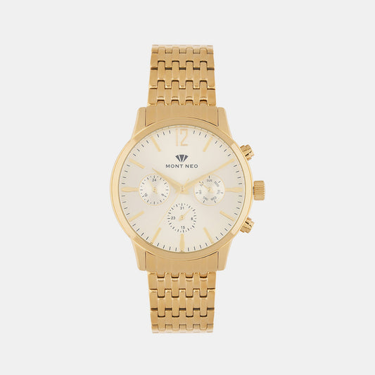 Men's Champagne Chronograph Stainless Steel Watch 1031M-M2208