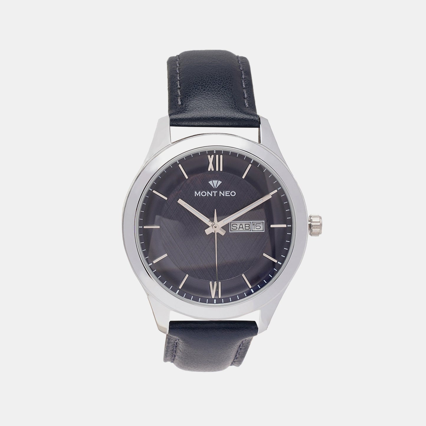 Men's Vibrant Blue Analog Leather Watch 8009D-L1105