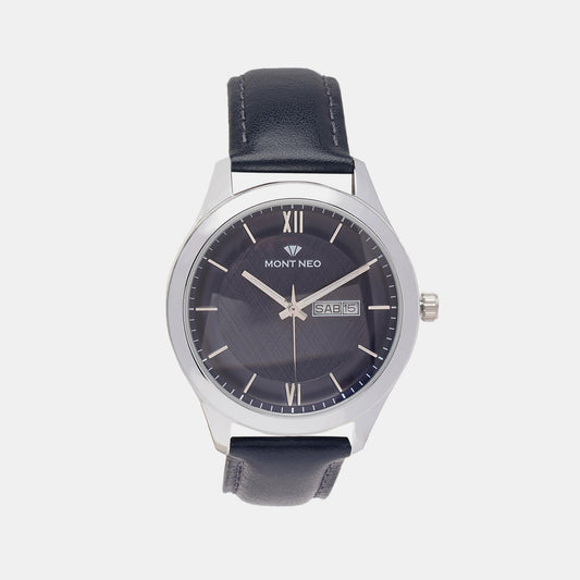 Men's Vibrant Blue Analog  Leather Watch 8009D-L1105