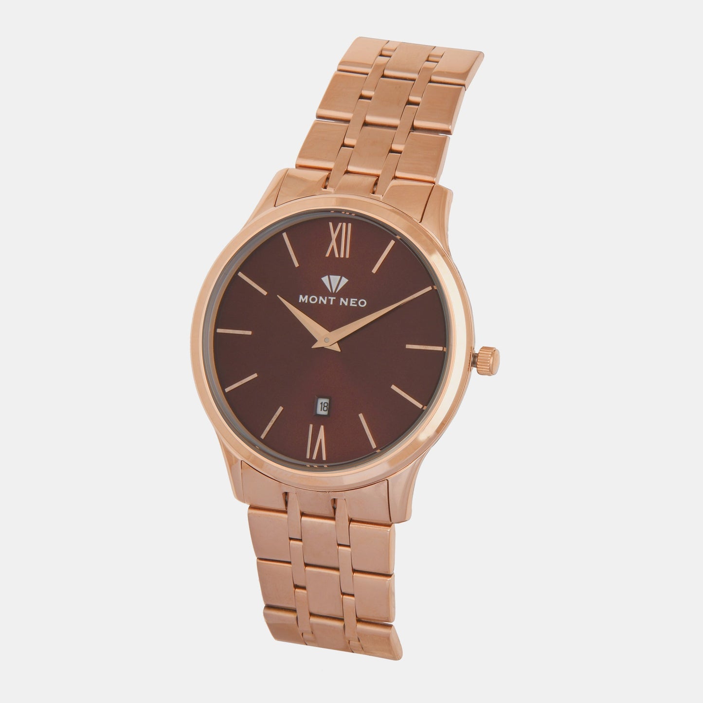 Men's Brown Analog Stainless Steel Watch 1035E-M3306