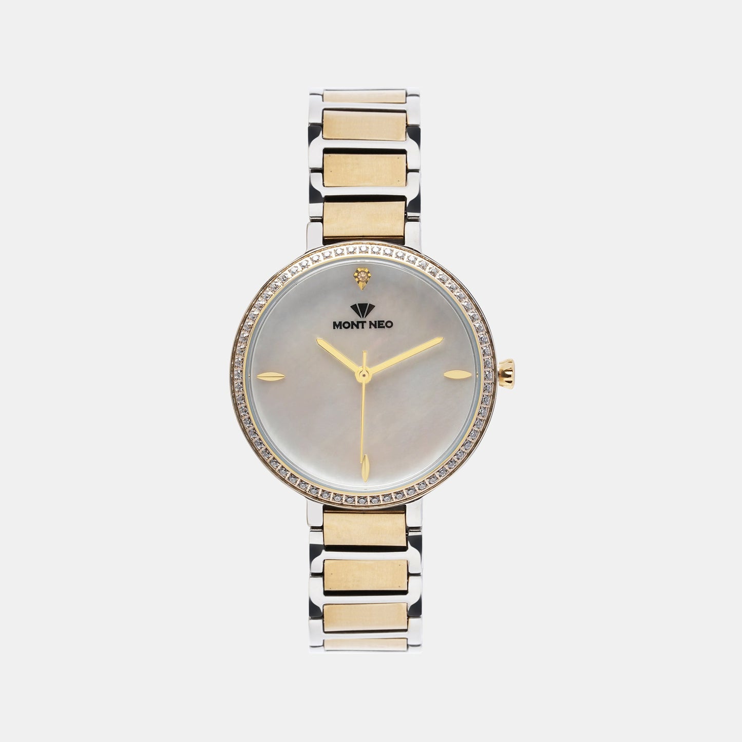 Women's Timeless Silver Analog Stainless Steel Watch 7507T-M2201