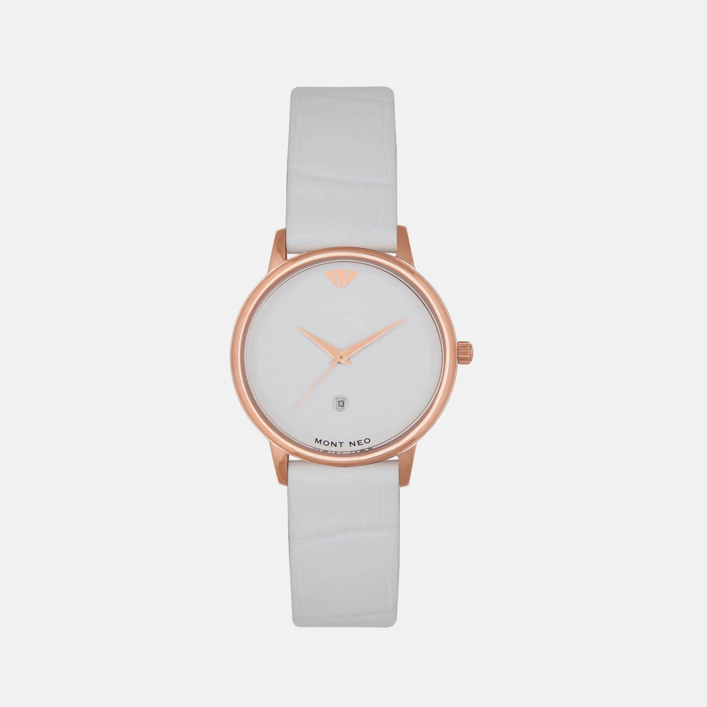 Women's White Analog Leather Watch L1034E-L3302