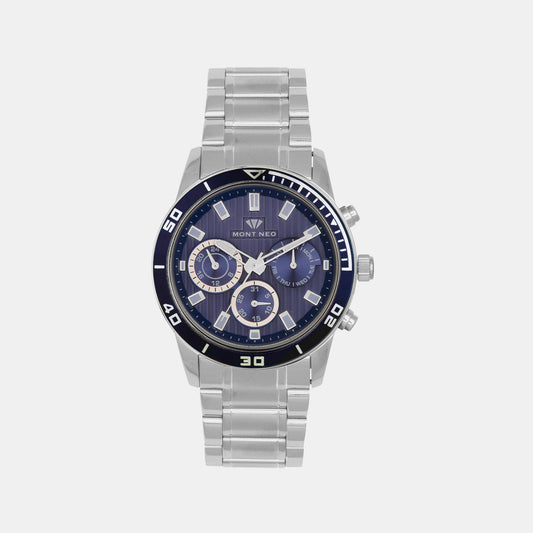 Men's Blue Chronograph Stainless Steel Watch 1036C-M1505