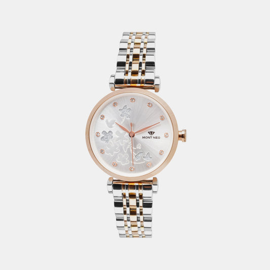 Women's Chic Silver Analog Stainless Steel Watch 7505T-M3303