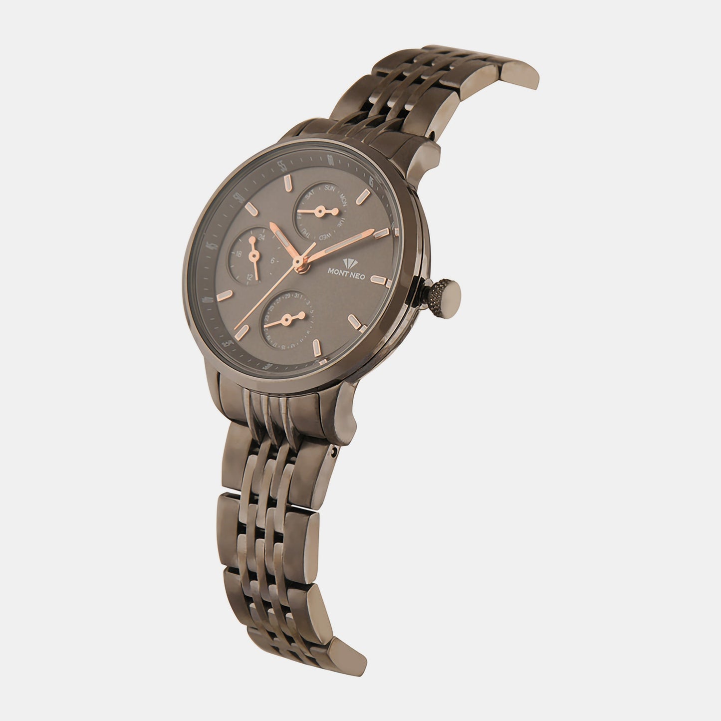 Women's Grey Chronograph Stainless Steel Watch L7005M-M7715