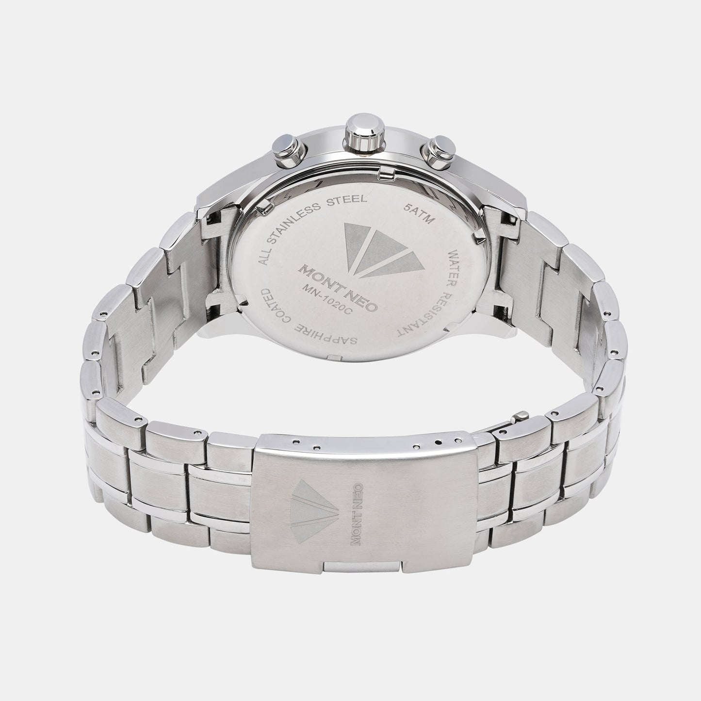 Men's Elegant Silver Chronograph Stainless Steel Watch 1020C-M1103