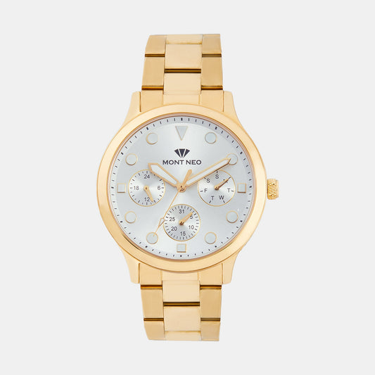 Men Quartz Silver Dial Multi-Function Metal Watch 8006M-M2203