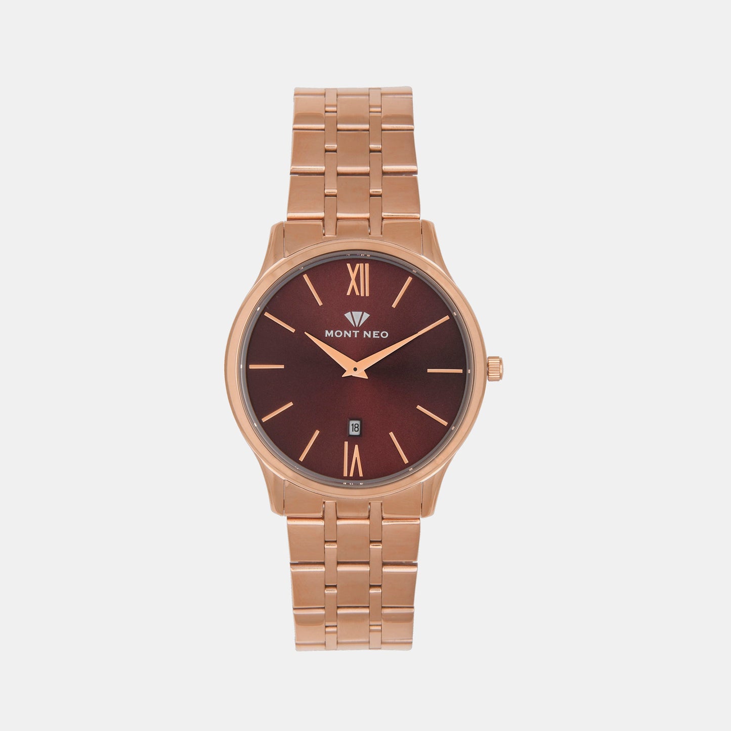 Men's Brown Analog Stainless Steel Watch 1035E-M3306
