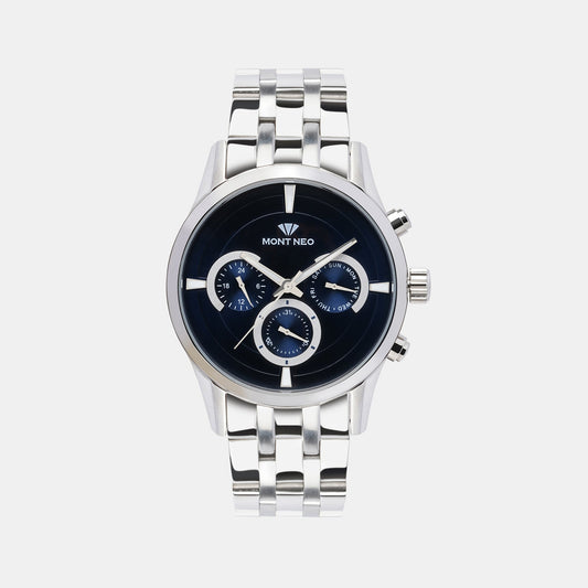 Men's Vibrant Blue Chronograph Stainless Steel Watch 7014C-M1105