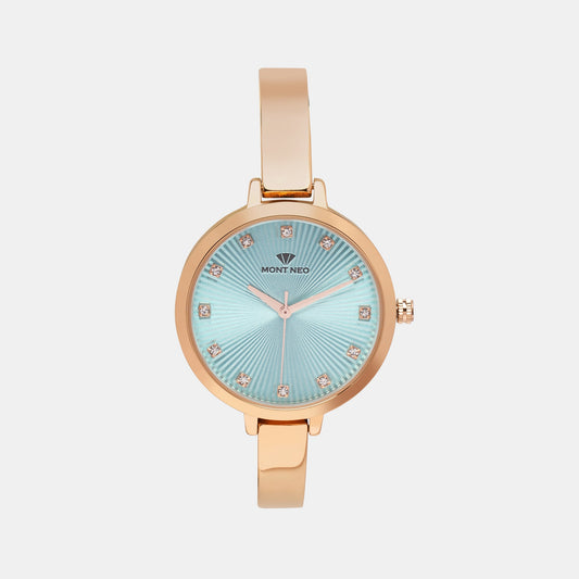 Women's Chic Green Analog Stainless Steel Watch 9004T-M3317