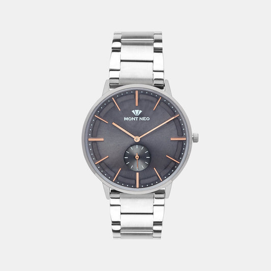 Men's Elegant Grey Analog  Stainless Steel Watch 7009E-M7715