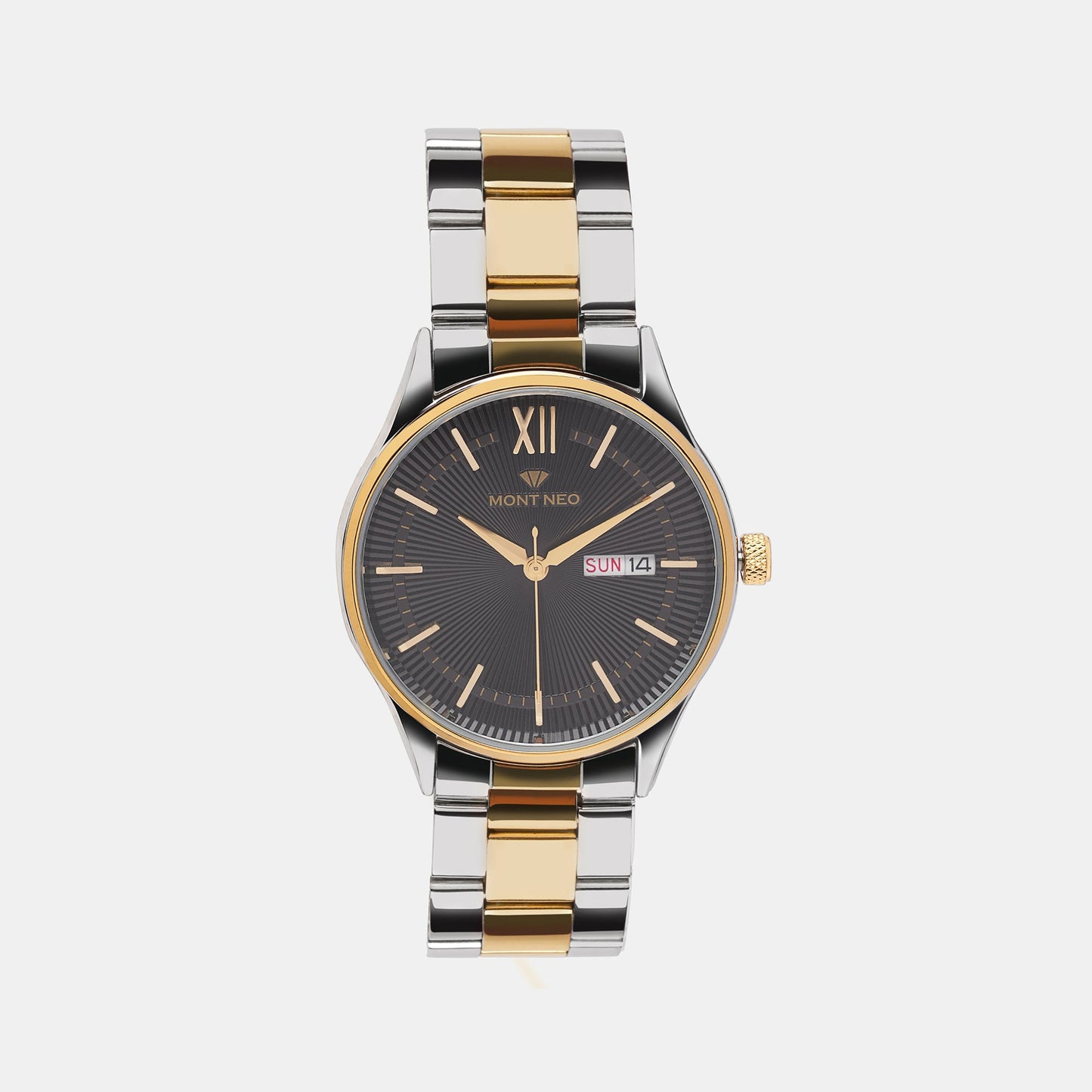 Men's Modern Black Analog Stainless Steel Watch 8007T-M1204