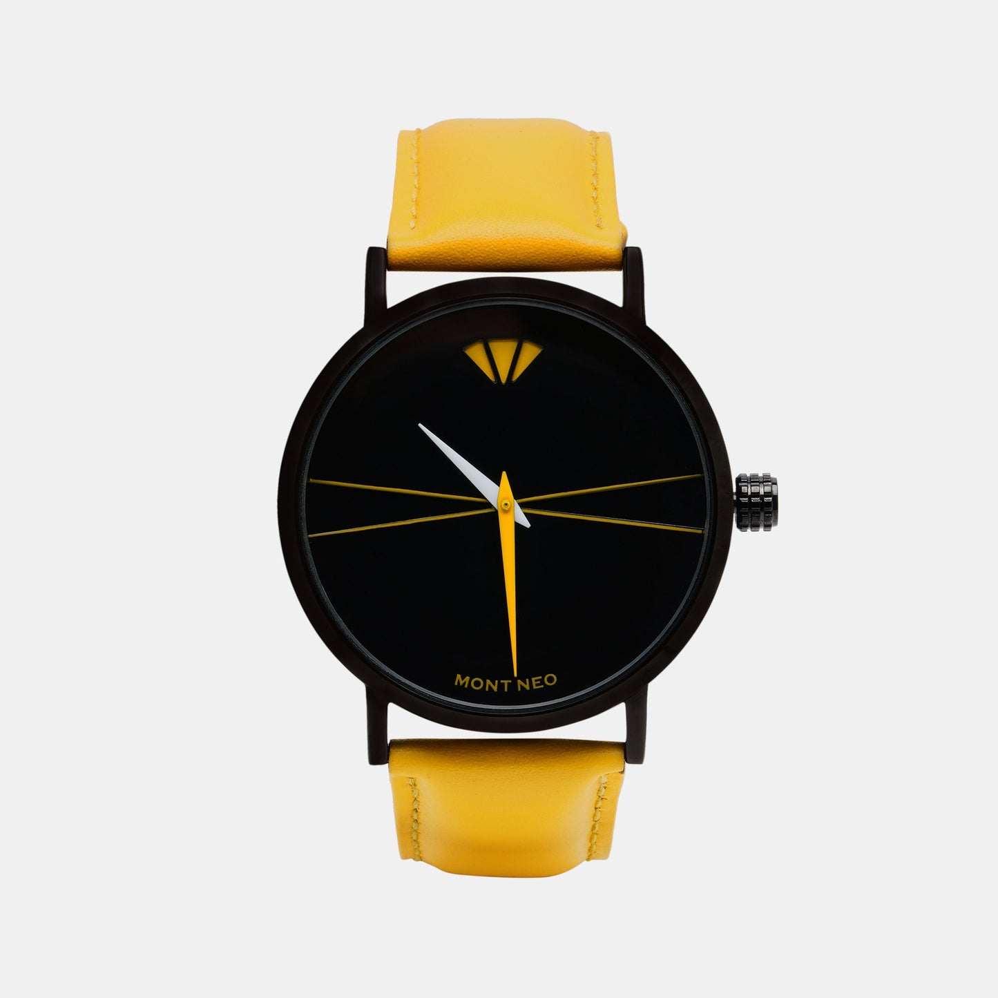 Men's Sleek Black Analog Leather Watch 8005T-L4413