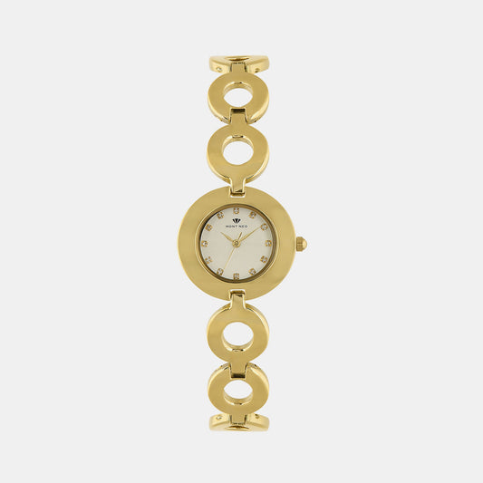 Women's Silver Analog Stainless Steel Watch 2015T-M2203